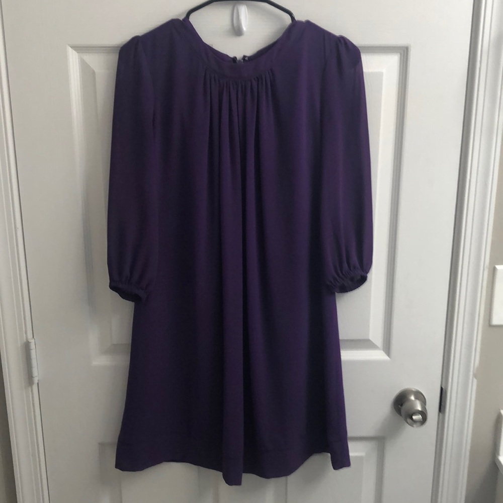Eva Mendez purple dress